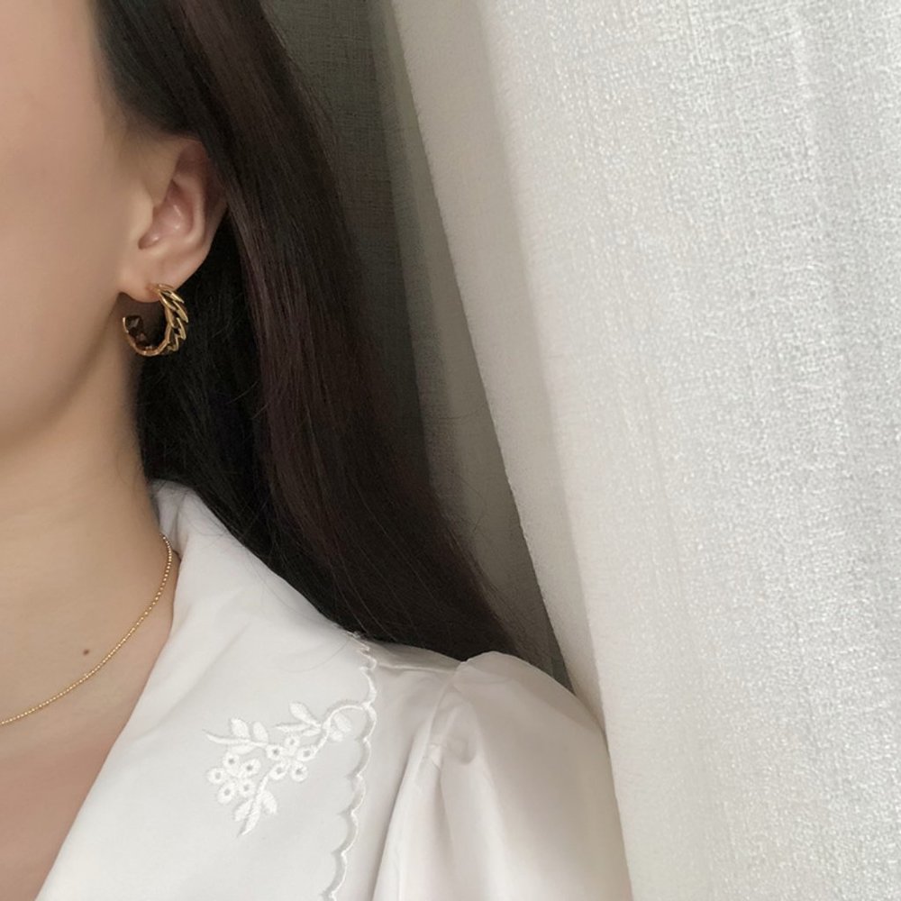 NEW 18K Gold Plated Braided Round Hoop Earrings 0 - Picture 8 of 10
